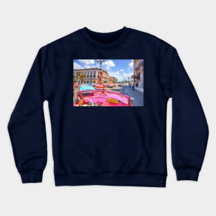 Pink Cadillac, Havana Taxi Ride Crewneck Sweatshirt